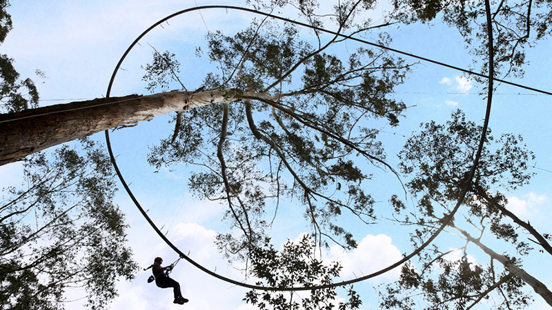 Illustration for article titled The World's Longest Zip Line Roller Coaster Looks Terrifyingly Awesome